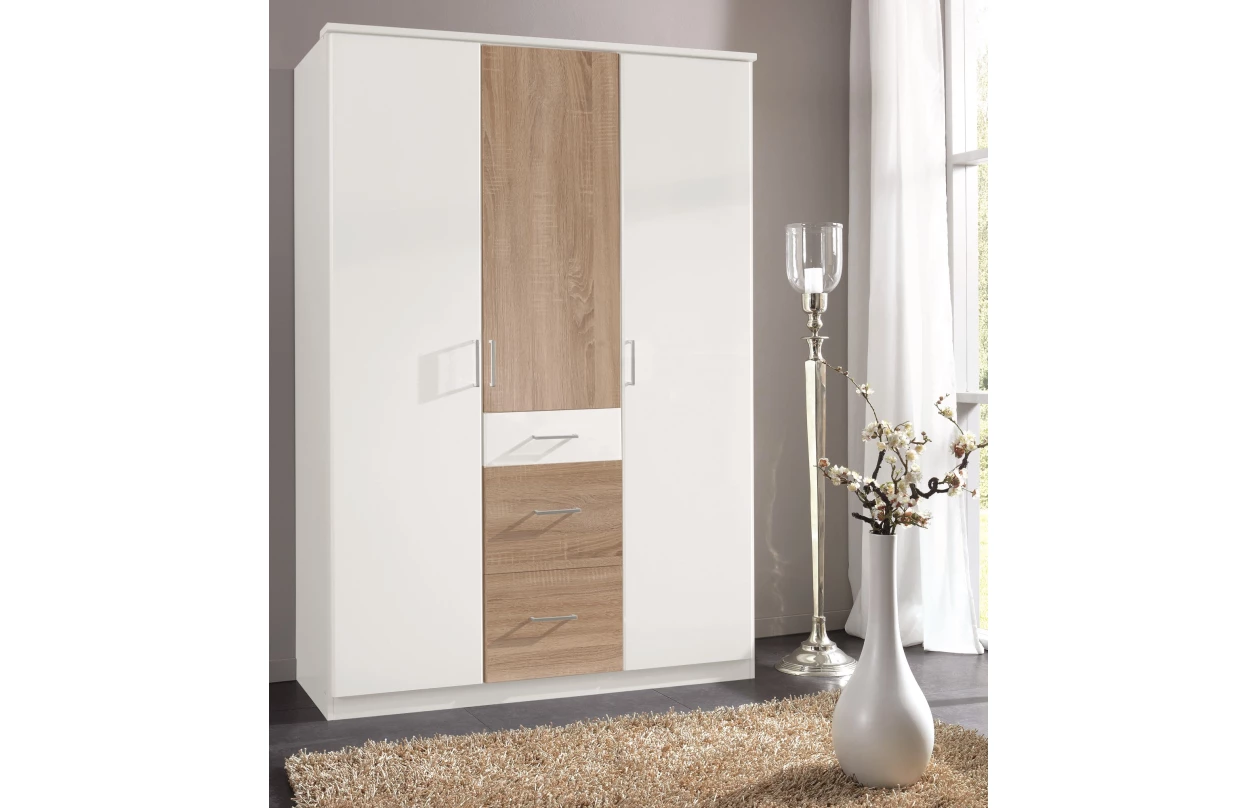 Skriňový nadstavec Click, 135 cm, biely 3