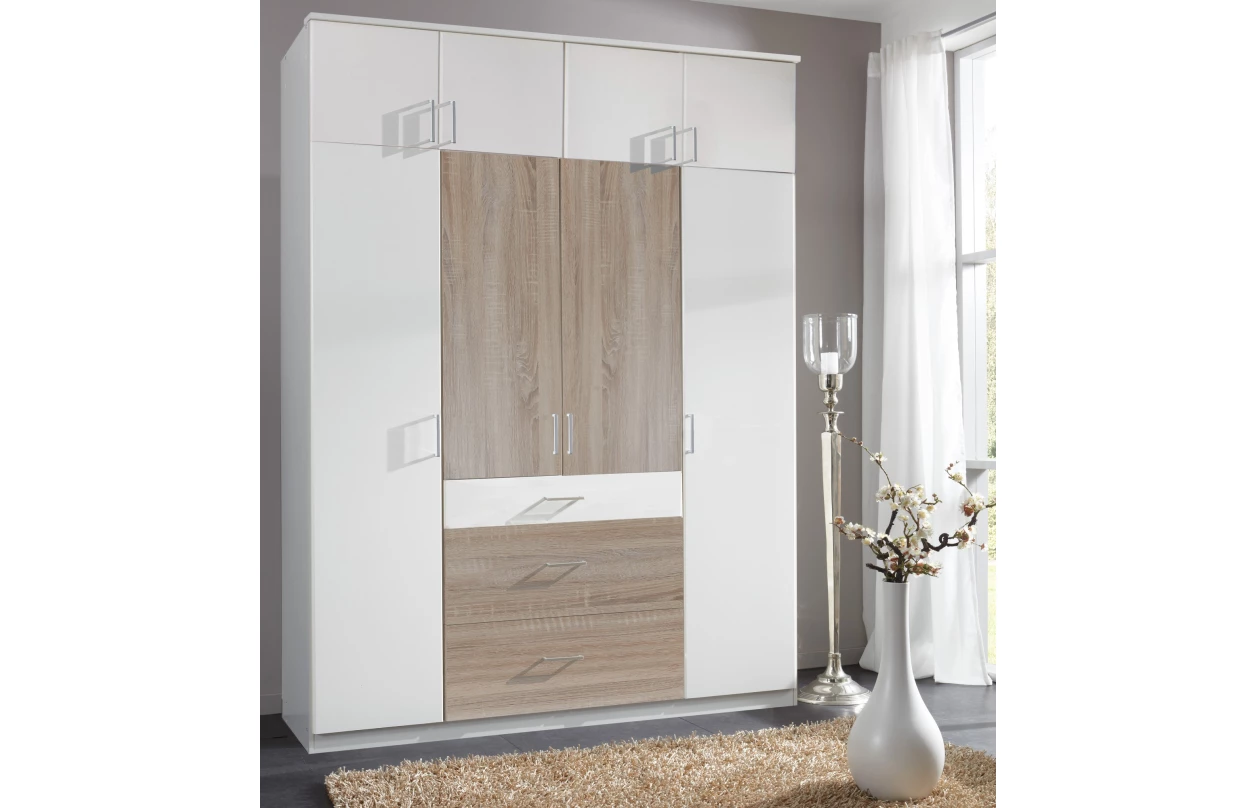 Skriňový nadstavec Click, 135 cm, biely 38