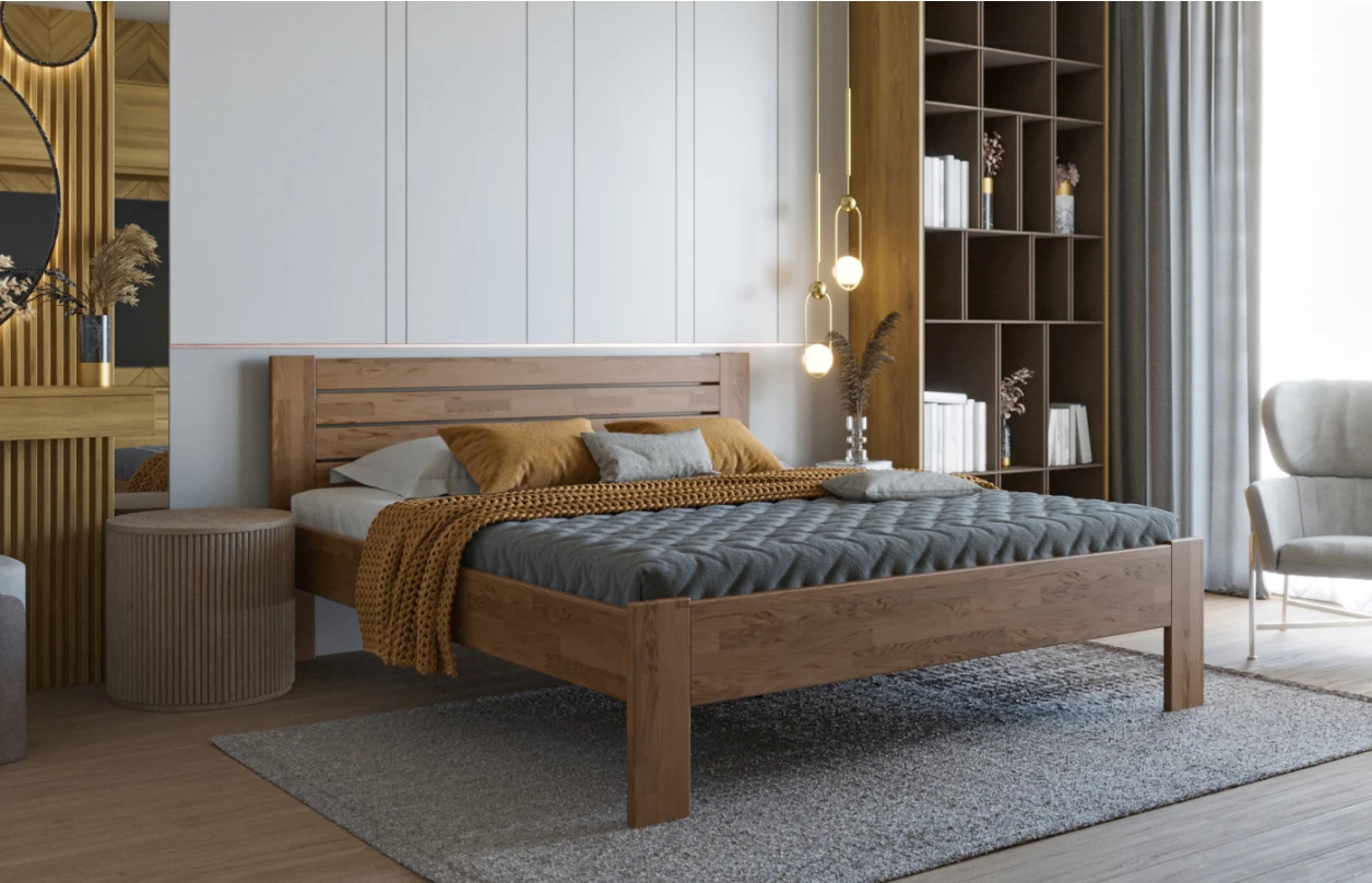 Posteľ Irma 180x200 cm, bielený buk 5