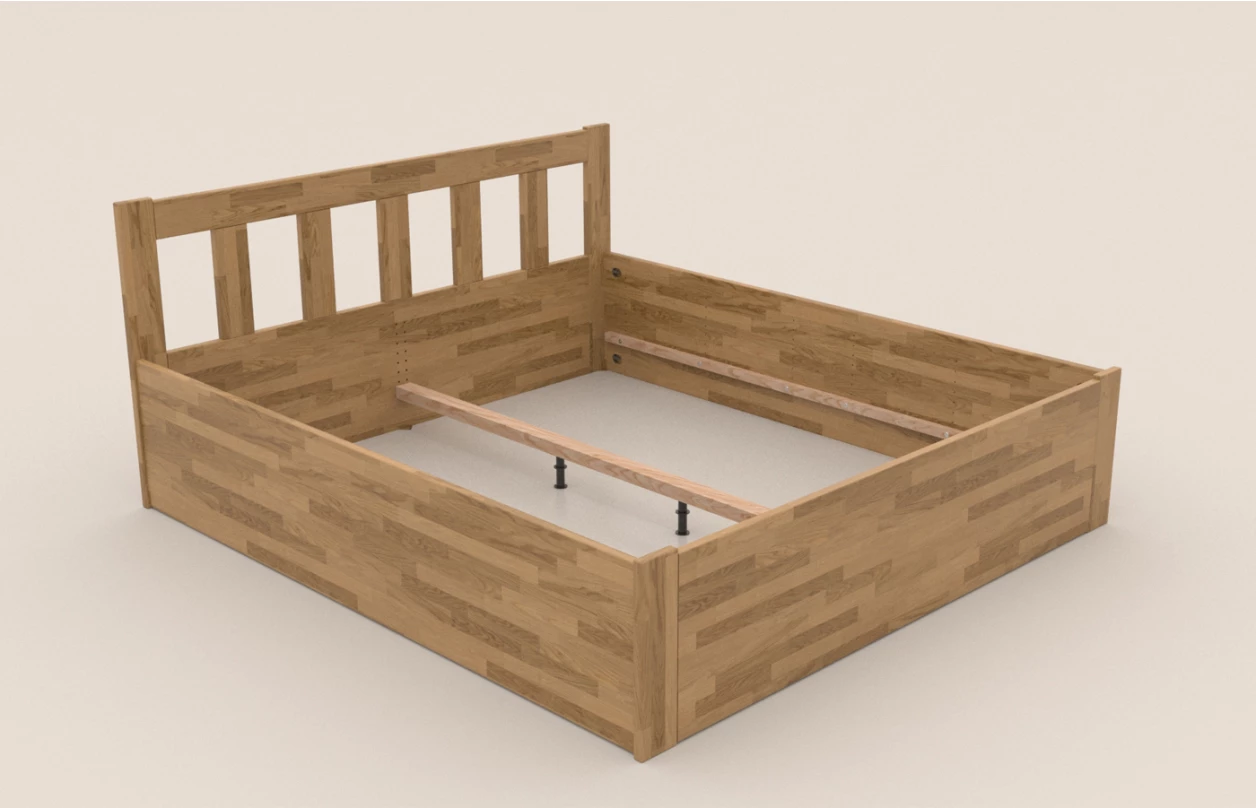 Posteľ s úložným priestorom Tema Box 180x200 cm, prírodný buk 4