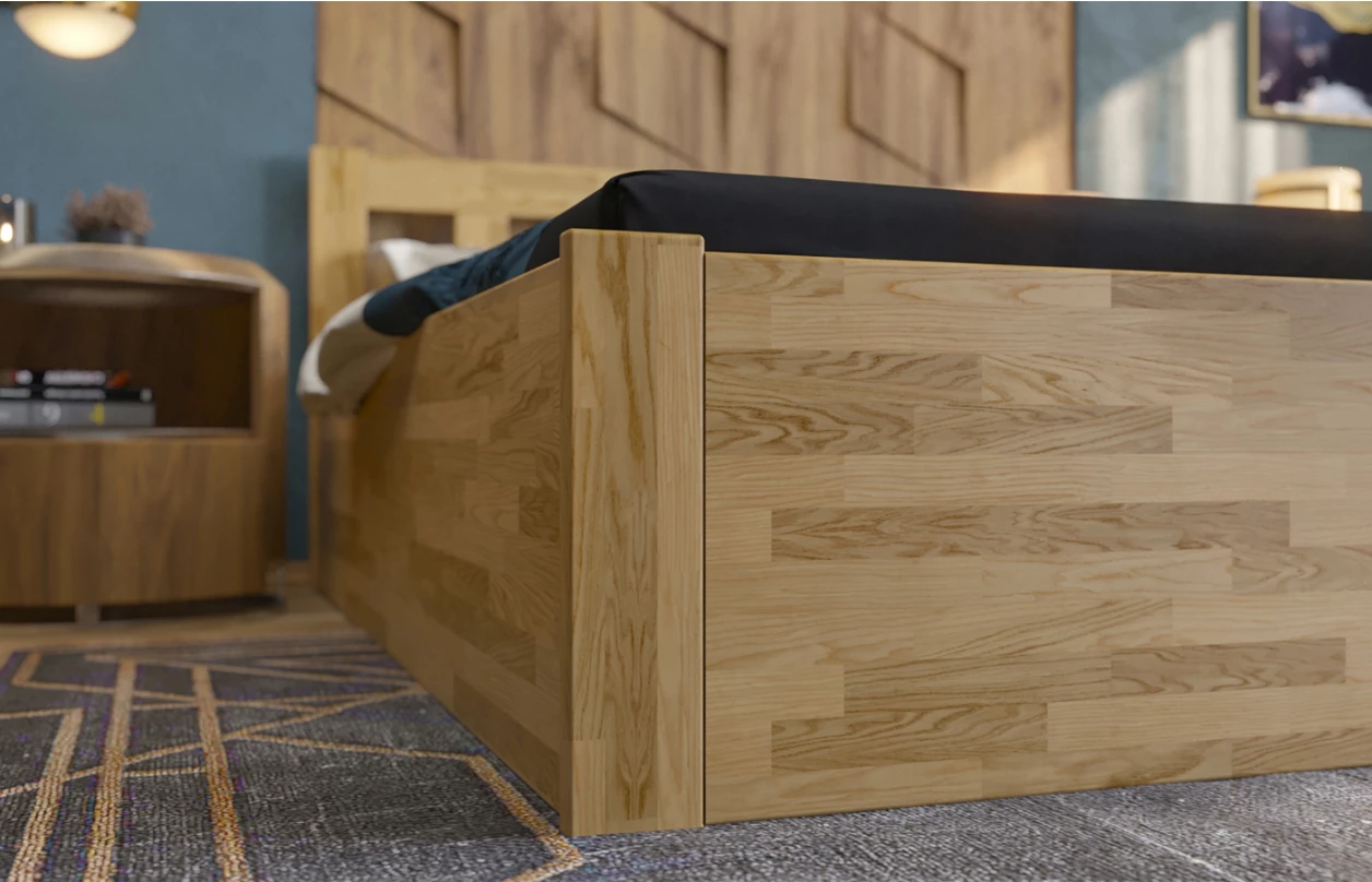 Posteľ s úložným priestorom Tema Box 180x200 cm, prírodný buk 6