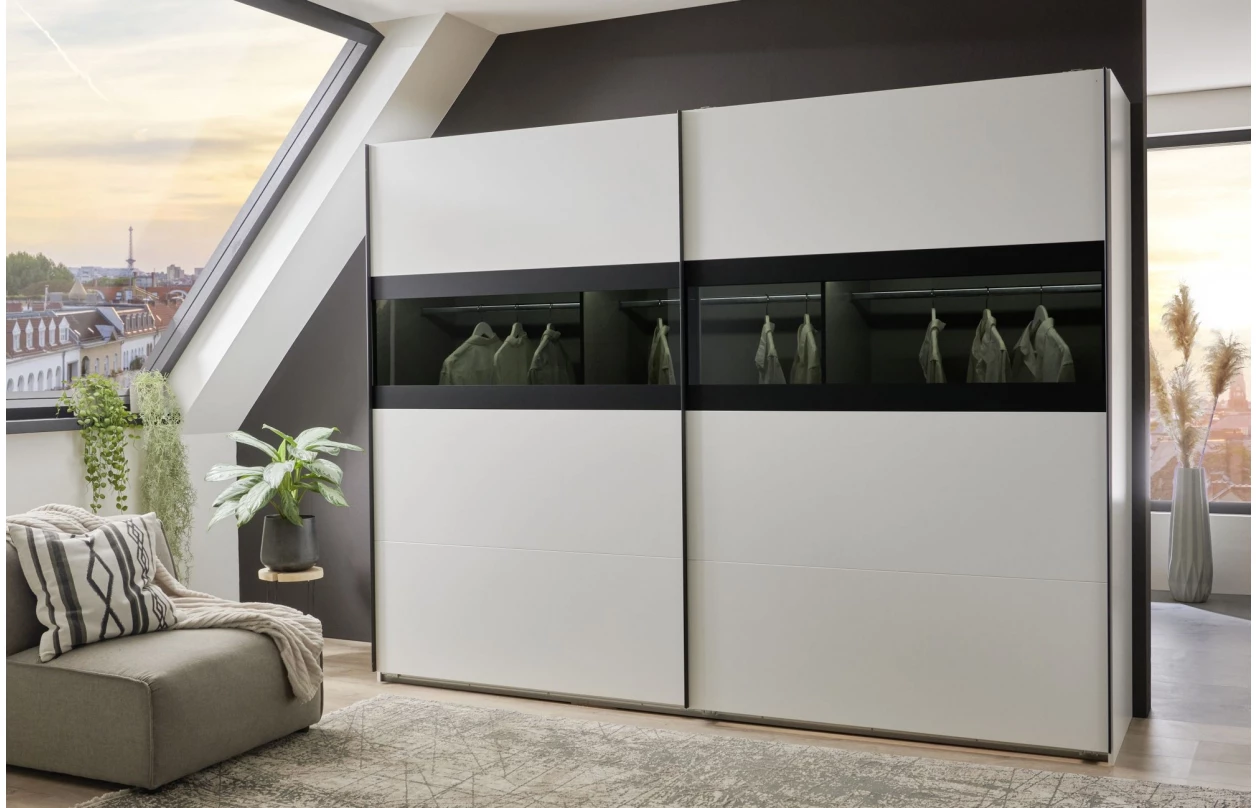 Nočný stolík Easy Plus, doskový dub / sivé sklo 31