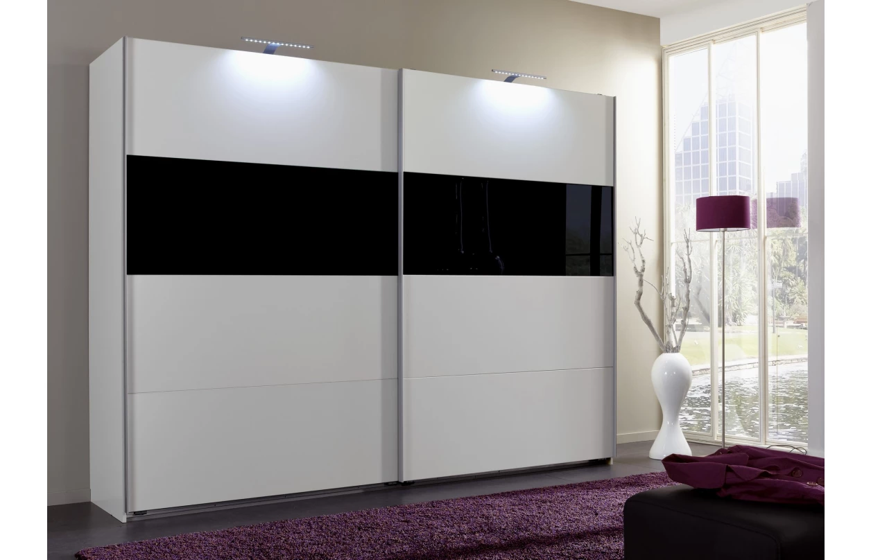 Nočný stolík Easy Plus, grafit / čierne sklo 38