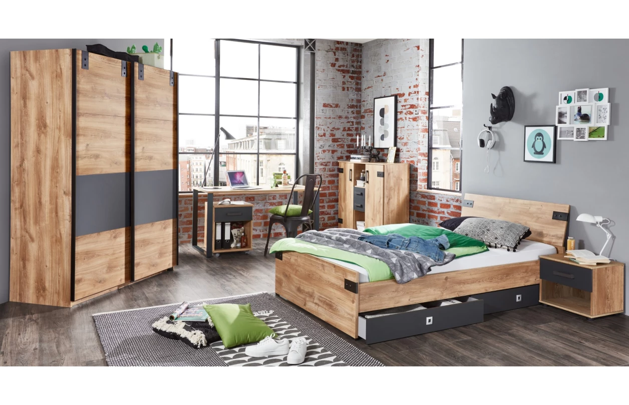 Postel Liverpool 90x200 cm, dub 3