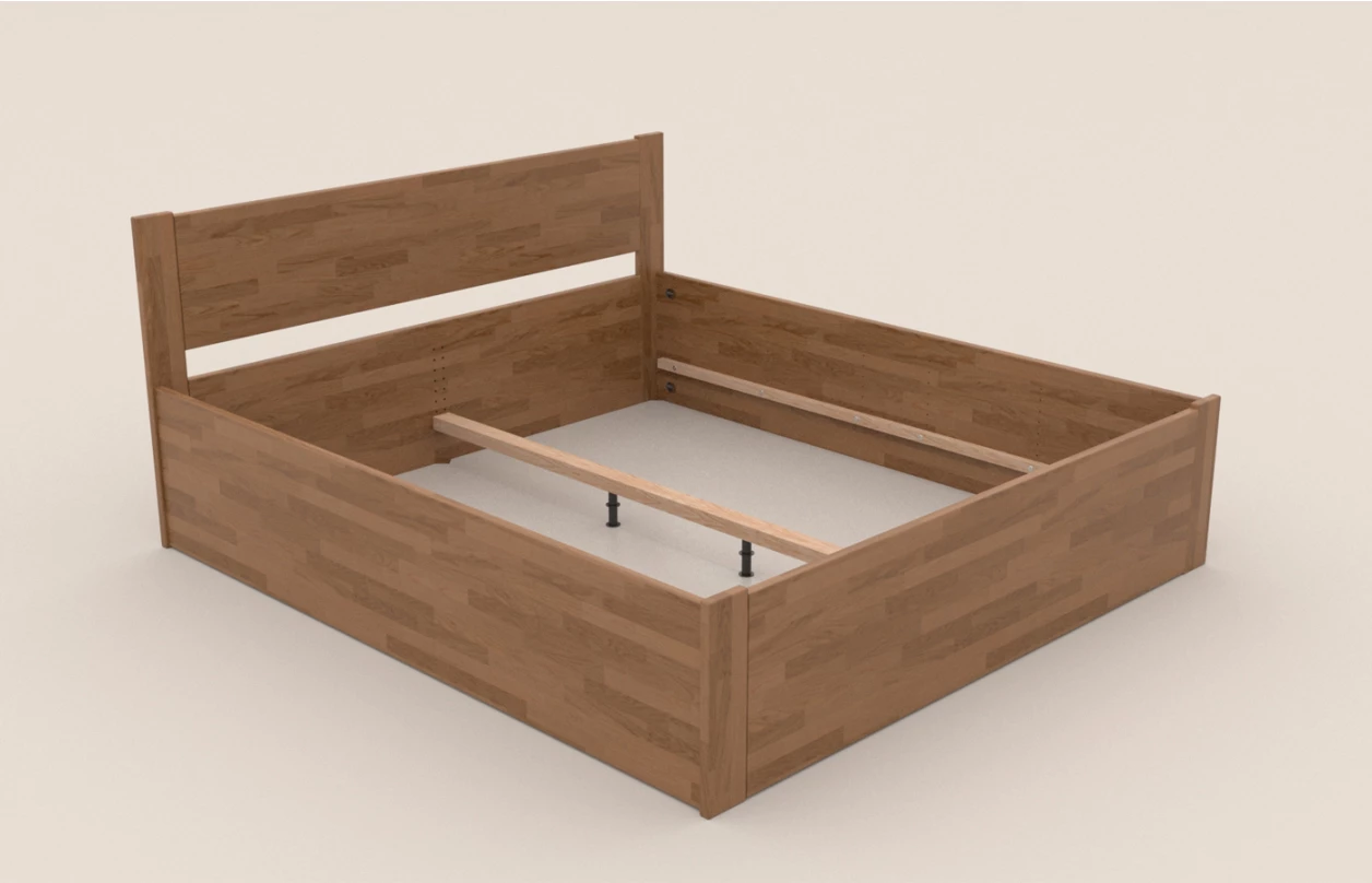 Posteľ s úložným priestorom Fava Box 180x200 cm, šedý buk 4