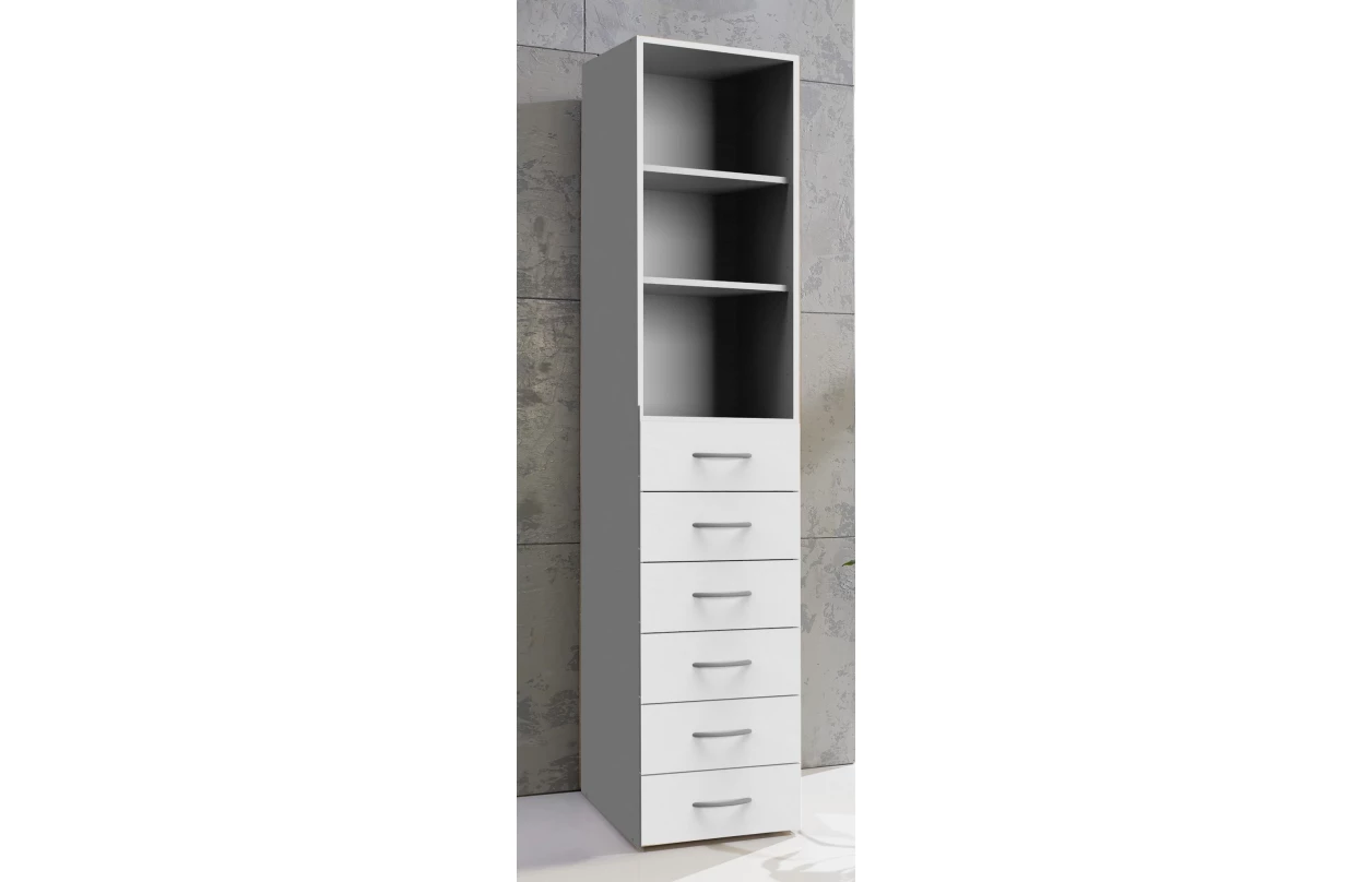 Policová skriňa Multiraum, 50 cm, biela 22