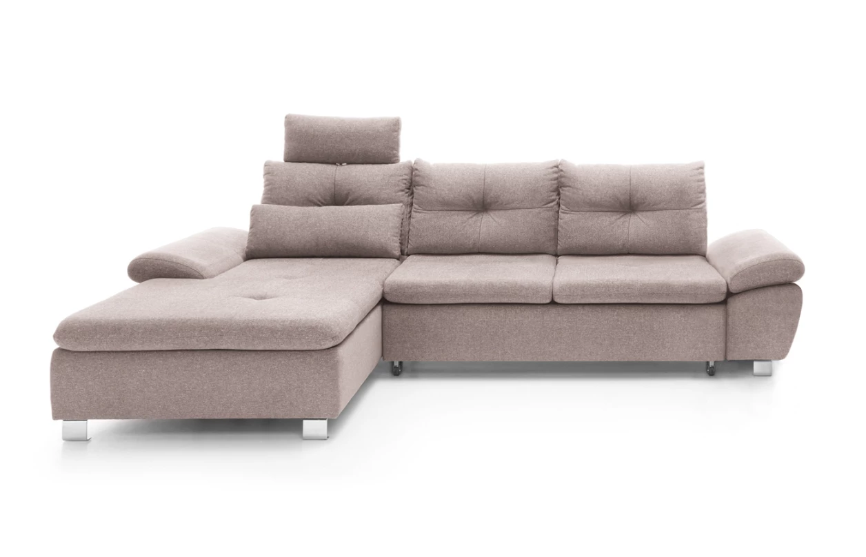 Sedacia súprava Madeira 3B, lososová látka, tvar ľavé U 2