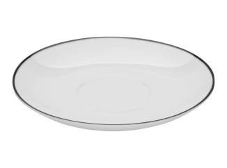 Podšálka Luna Black Line 14 cm, biela