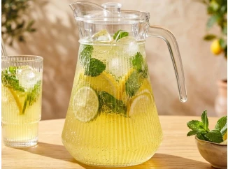 Sklenený džbán 1,5 l, rebrovaný
