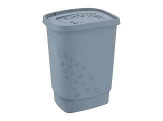 Kôš na prádlo Flowers 55 l, šedý