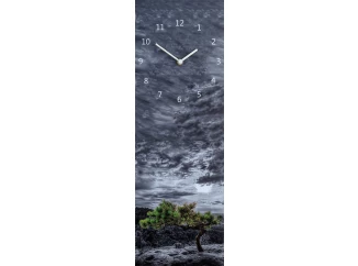 Nástenné hodiny Osamelý strom, 20x60 cm