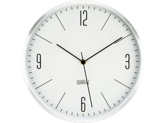 Nástenné hodiny 30 cm, strieborný kov