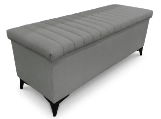 Úložná lavica/periňák Joy, šírka 139 cm, svetlo šedá látka