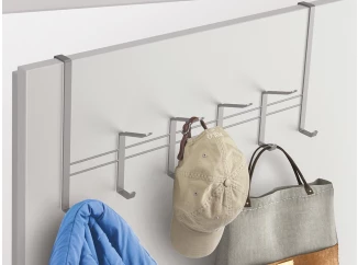 Závesná lišta na dvere Polytherm 45 cm, strieborná mat