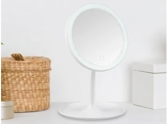 Kozmetické zrkadlo s LED Liara 18x28,5 cm, biele