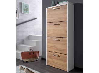 Botník Fulda, biela/medový dub, výška 152 cm