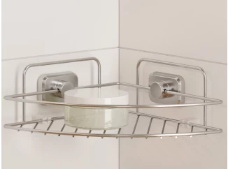 Rohová kúpeľňová polička Reflex Luxy 1, chrometherm