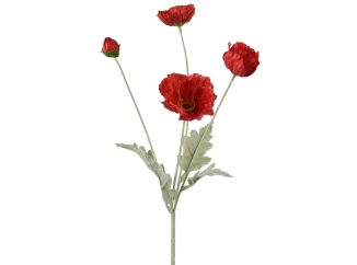 Umelá kvetina Vlčí mak 63 cm, červená