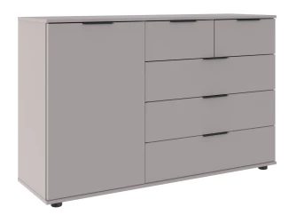 Komoda so zásuvkami Tilburg, 130 cm, sivá sahara