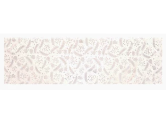 Vianočný behúň na stôl Perie a šišky 150x40 cm, strieborný