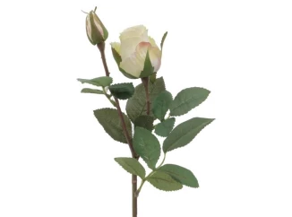 Umelá kvetina Ruža 46 cm, smotanová