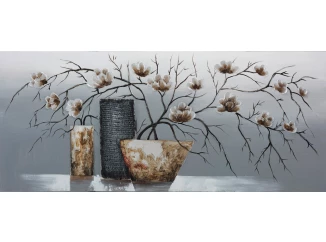 Ručne maľovaný obraz Dekoratívne zátišie 140x60 cm, olejomaľba