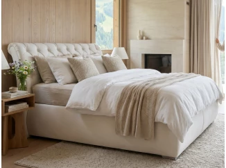 Posteľ boxspring Agnes 180x200 cm, krémová látka