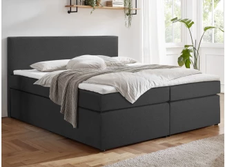 Postel boxspring Aston 160x200 cm, antracitovo šedá látka