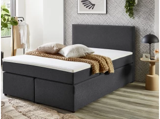 Posteľ boxspring Aston 120x200 cm, antracitovo šedá látka