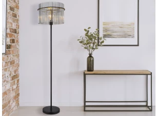 Stojacia lampa Gorley 152 cm, sklenené tyčinky