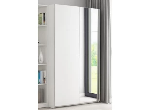 Šatníková skriňa Carlos 125 cm, biela