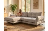 Sedačka Roda, svetlo šedá látka, ľavý roh, nastaviteľný sedák