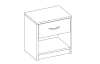 Nočný stolík s 1 zásuvkou Pepe, dub artisan