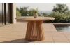 Okrúhly záhradný jedálenský stôl Manado, 120 cm, teak