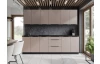 Horná kuchynská skrinka Arona, 45 cm, kašmírová/čierna