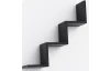 Nástenná polica Steps, čierna