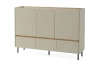 Komoda so zásuvkami Lucky, 150 cm, eukalyptovo zelená/baltský dub