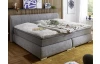 Veľká rodinná posteľ boxspring Cody 240x200 cm, holubia šedá látka