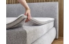 Veľká rodinná posteľ boxspring Cody 240x200 cm, holubia šedá látka