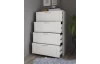 Komoda se zásuvkami Leporelo 78 cm, biela mat