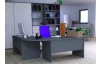 Rohový nadstavec k stolu Lift, šedý/hnedý