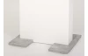 Jedálenský stôl Britt 110x69 cm, šedý betón/biely