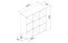 Regál Max, 3x3 priehradky, dub sonoma