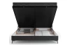 Postel Parana 180x200 cm, grafitovo šedá zamatová látka