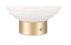 LED stolná lampa nabíjacia Earl 14 cm, biele sklo