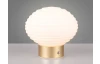 LED stolná lampa nabíjacia Earl 14 cm, biele sklo