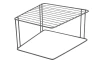 Stojan na taniere do skrinky Lava TouchTherm 25x15 cm, čierny