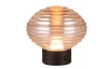 LED stolná lampa nabíjacia Earl 14 cm, jantarové sklo