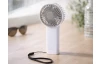 Ručný ventilátor USB nabíjanie, biely, 6,5x14 cm