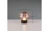 LED stolná lampa nabíjacia Earl 14 cm, dymové sklo